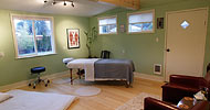 LMT home massage studio space.