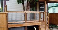 Deck, handrail and deck cover